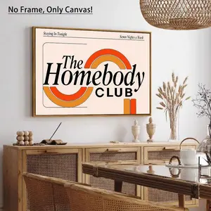 The Homemade Club Unframed Painting, Modern Style Wall Art Poster, Home Decoration, Wall Art for Living Room, Sofa, Bed, Club, Hallway, Bedroom, Office, Ornaments