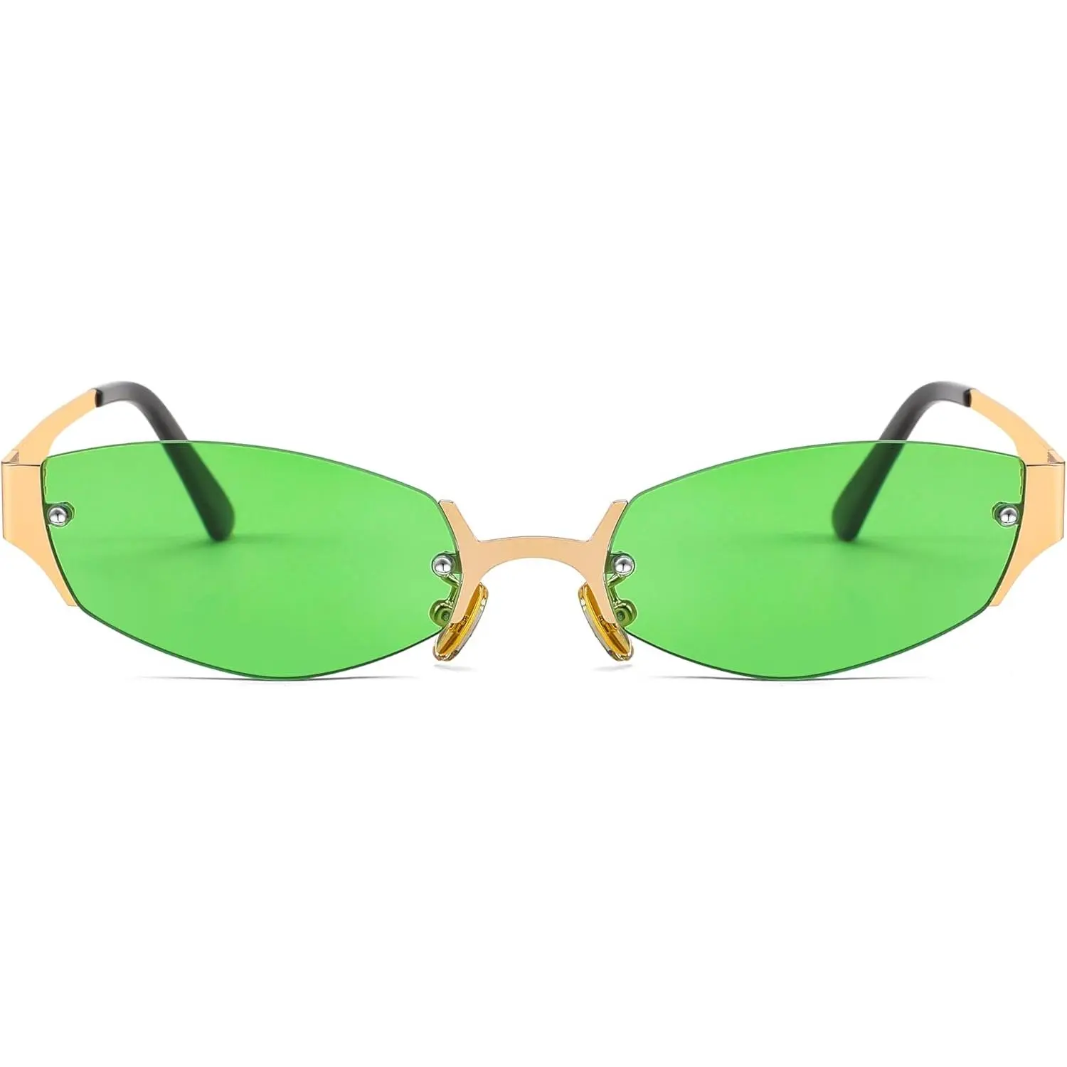 EyeconicFinds  Retro Oval Sunglasses Women Men Y2K Fashion Designer Cosplay Glasses Party Accessories B2376