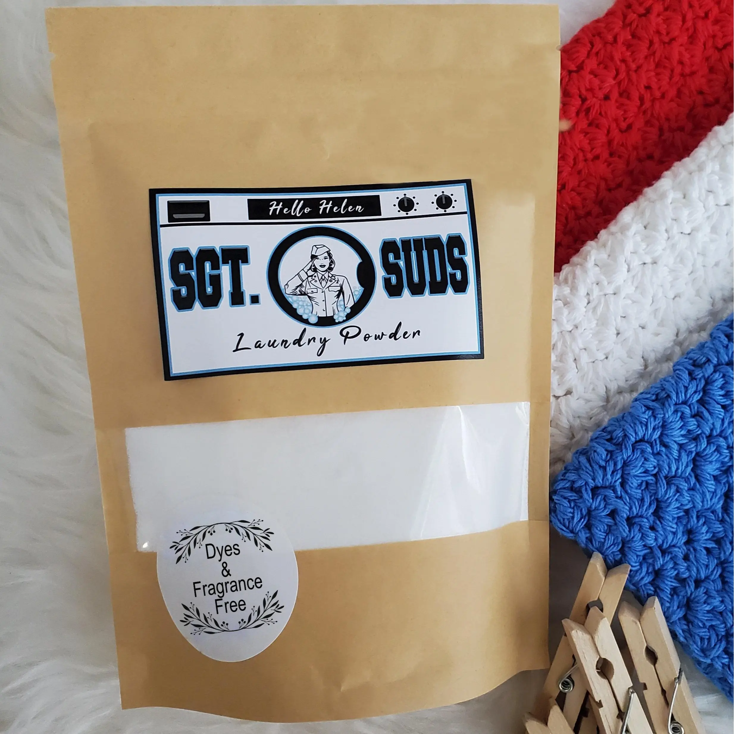Sergeant Suds All-Natural Laundry Detergent, 5 Ingredient Pure, Family Safe, 40 Washes, Dye & Fragrance-Free, Holly Michigan Cleaner