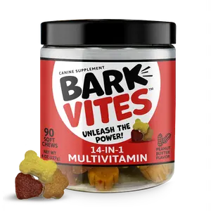 BarkVites 14-in-1 Multivitamin Soft Chews for Dogs - Turmeric, Quercetin, Yucca Schidigera, Beta Carotene, Vitamins A, B1, B2, B5, B6, B12, D3, E, & Biotin, Digestive, Joint & Immune Support, 90ct