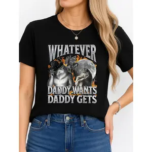 Wolf Graphic T-Shirt Black Casual Wear Personalized Unisex Women's Top Summer Comfortable Breathable Short Sleeve Tee Suitable For Various Outfits Made In Usa