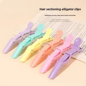 [Color random]Durable crocodile hair clip for seamless bangs, trendy and high-looking