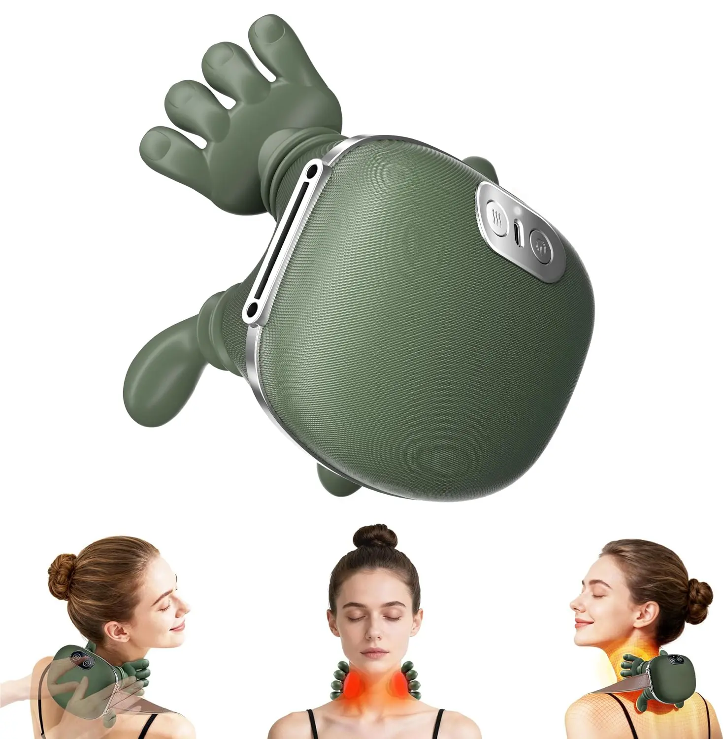 Neck Massager, Neck and Back Massagers, 2026 New Shoulder Massager with Heat Shiatsu 4D Kneading,Neck and Back Massager for Relief, Ergonomic Hand-Like Design, Ideal for Men Women, Mother's Day Gift