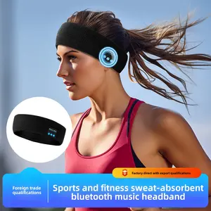 2026 Hot-Selling Wireless Bluetooth Headband for Outdoor Fitness, Sweat-Absorbing Headphones for Music and Calls, Knitted Sports Headband