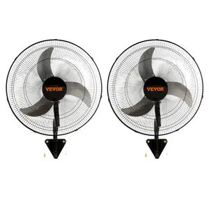 VEVOR Oscillating Wall Mount Fan,  20 Inch, 3-speed High Velocity Max. 4650 CFM Industrial Wall Fan, Commercial or Residential for Warehouse, Greenhouse, Workshop, Patio, Basement, Black