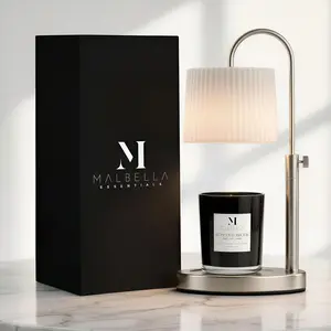 Dimmable Candle Warmer Lamp with Timer - Candle Lamp Warmer with Timer (8H/4H/2H) - Wax Melter - Gift, fits Size Scented Candles - 02 Bulb - (Brushed Nickel)