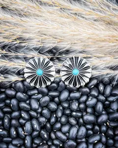 Nickel-Free Solace Sunburst Fashion Stud Earrings, Turquoise Costume Jewelry Accessory
