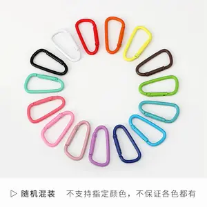 Aluminum Alloy Painted No. 5 D-Shaped Carabiner Spray Painted Color Climbing Buckle Outdoor Keychain Hanging Buckle