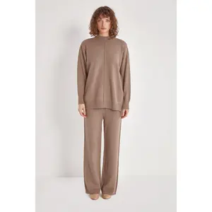 Cozy Knit Sweater & Pant Set - Taupe