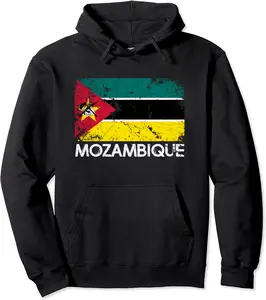 Mozambican Flag | Vintage Made In Mozambique Gift Pullover Hoodie - Braedoncoysp Shop 79B08FY4PNC8