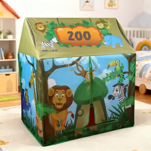 Kids Fun Castle Play Tent, Portable Foldable Playhouse, Outdoor Playhouse, Ideal Birthday Christmas Halloween Thanksgiving Holiday Gift, No Accessories & Lights