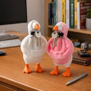 Premium Desk Goose Statue-Resin Desktop Goose With Magnetic Beak Used Storage,interesting Office Table Goose Decoration, Suitable Bathroom, Kitchen,Dormitory, Garden Decoration,cute goose figurine with strong magnet and key holder/hanger desktop organizer