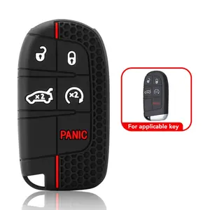 Premium Protective Key Cover - Car Key Case Cover Car Key Protector For Jeep WK2 KL BU MP Renegade Grand Cherokee Dodge Ram Charger 200 1500 Challenger Chrysler 300C Journey
