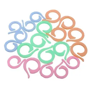 20pcs Colorful Crochet Locking Stitch Marker Knitting Ring Maker Holder Set