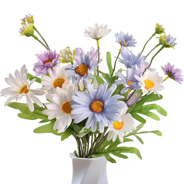 6PCS Artificial Wildflower Daisy Silk Arrangements - Decorative Bouquets for Wedding, Home, Party Table Centerpieces, Kitchen & Garden Decor
