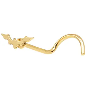 Gold Anodized Titanium Bat Nose Ring