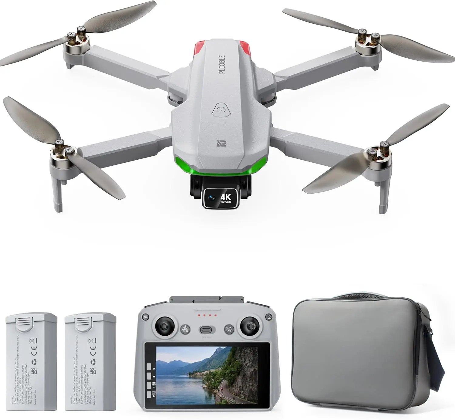 Drone with EIS 4K Camera for Adults, GPS Drone with 5.0" Screen on Controller, 70 Mins Flight, Long Range Transmission, Orbit Mode, Follow Me, Auto Return, Lightweight and Foldable RC Drone – Perfect Gift for Family & Friends, Beginner Toy Gift Under 249g