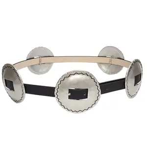 Western-Inspired Big Silver Coin Concho Belt
