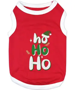 Parisian Pet 'Ho Ho Ho' Pet Holiday Shirt - Christmas Dog Outfit, Red Costumes Clothing