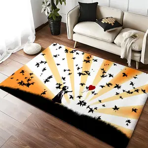 Case Banksy Floor Mat Luxury Velvet Doormat Water Absorbent Non-Slip Floor Mat, Soft Shaggy Carpet for Bathroom Kitchen Living Room Bedroom Entrance, Washable Anti-Skid Indoor Outdoor Rug Home Decor