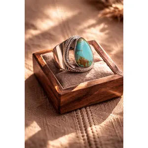 WANDERLUST MOJAVE TURQUOISE + SILVER RING