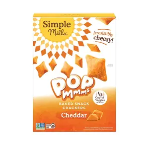 Pop Mmms Cheddar Baked Snack Crackers, Gluten Free, 4 Ounce (Pack of 1)