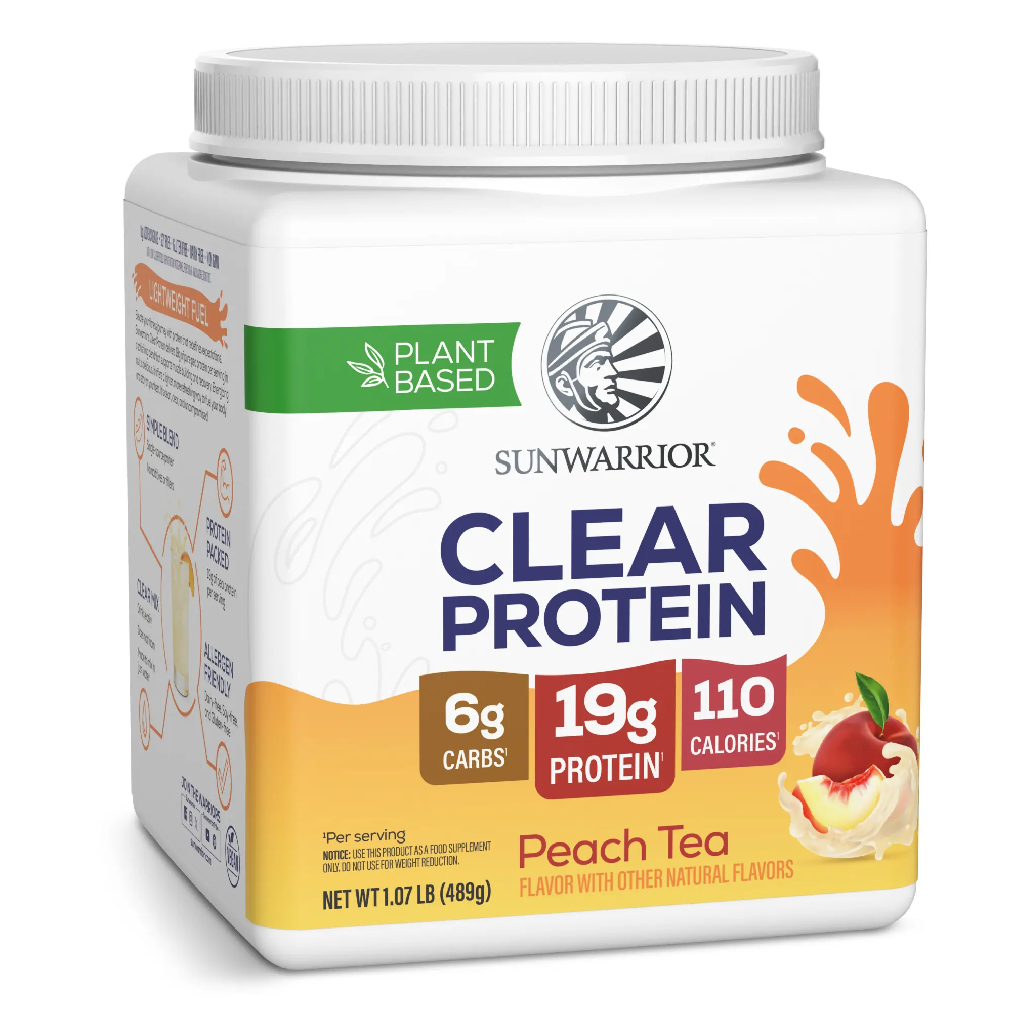 Sunwarrior Clear Protein Powder Vegan Post Workout Hydration Water Mix, Refreshing Drink, Pineapple Coconut 420g 30 servings