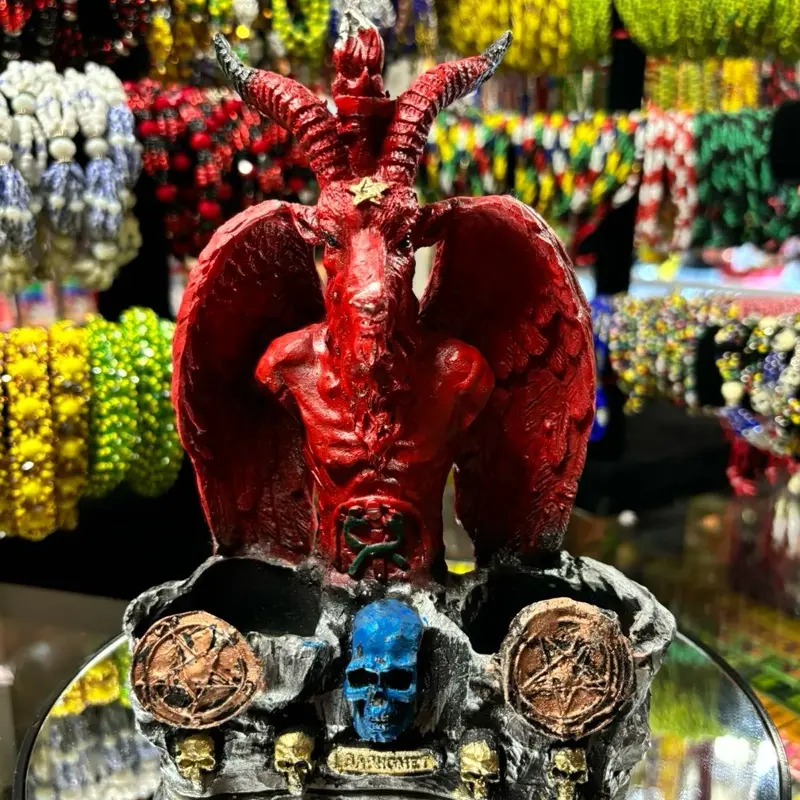 Red Devil Statue, Artistic Decorative Sculpture with Gothic Inspiration, Home Decor Ornaments for Indoor Home Supplies