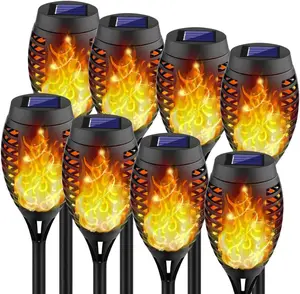 Solar Torch Lights, 8 Pack Flickering Flame Solar Lights Outdoor, Waterproof Garden Lights for Yard, Patio, Pathway Decor