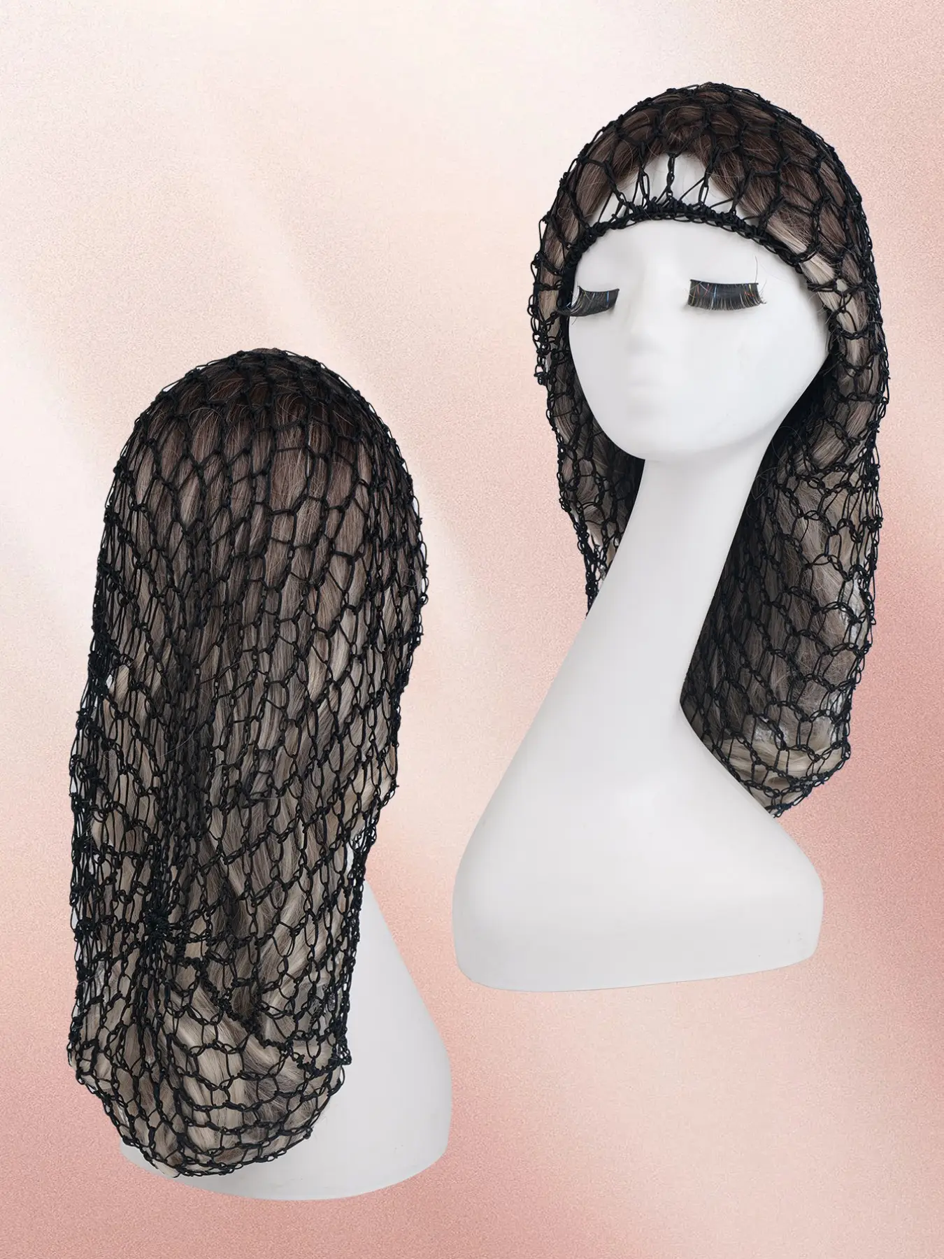 Long Crochet Hair Net Sleep Cap, Women's Hair Cover/knit Hat, Comfortable Nighttime Head Coverage, Ideal for Sleeping Use, Hair Wrap Cap, Heatless Hair Bonnet