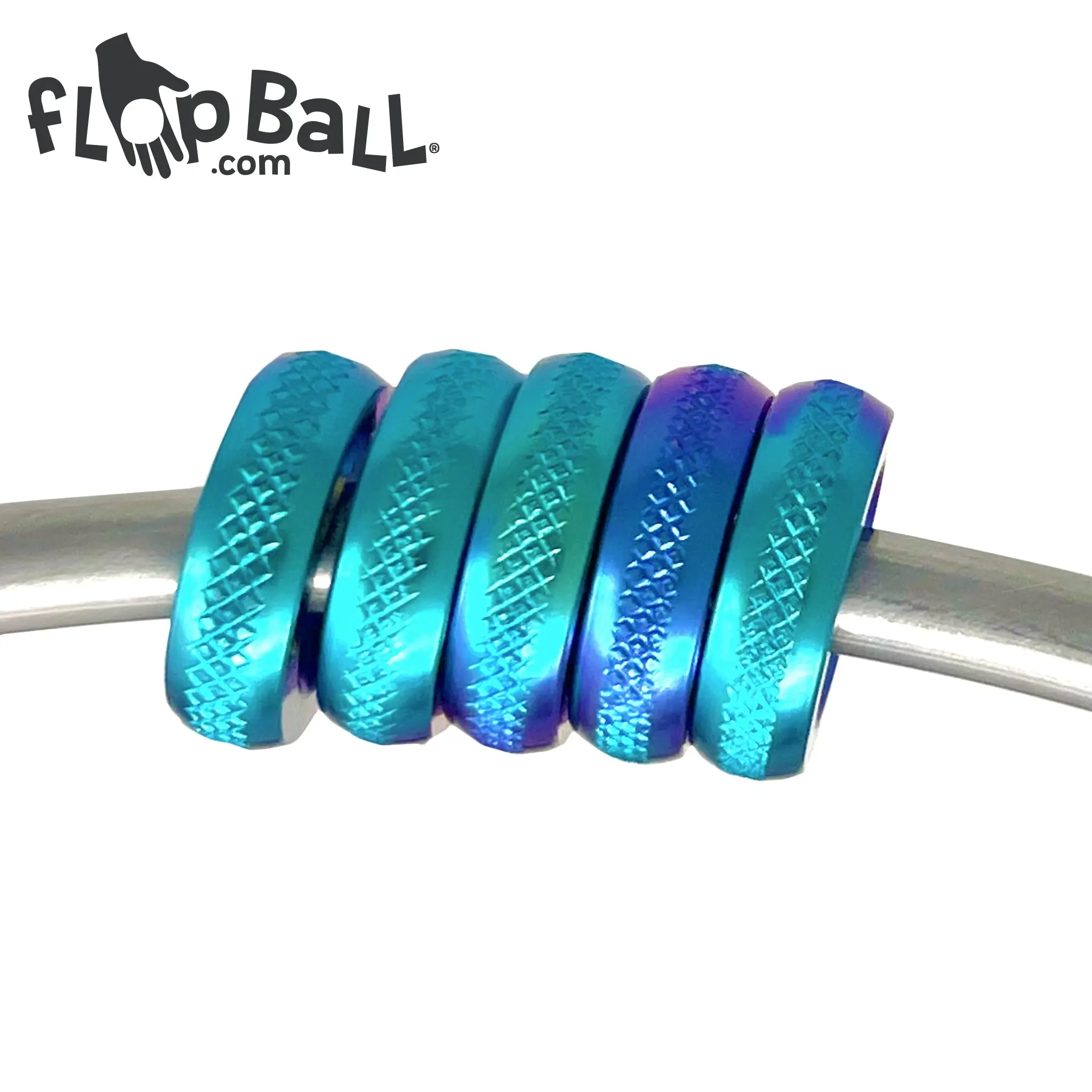 Sling True Wonder Ring - Titanium - Aquamarine | Chatter Ring | Buzz Ring | Jitter Ring | Gyro Ring