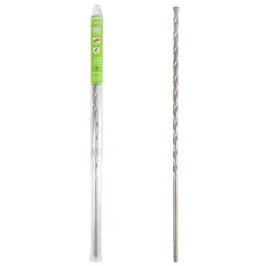 3/8" x 18" Masonry Drill Bits 3/8 inch Concrete Hammer Drill Bits Carbide Tipped, for Cement, Brick, Stone, 3-Flat Shank