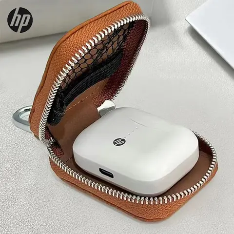 HP Wireless Earphone, In-ear Design Earphones with Earphone Storage Box, Long Standby Chargeable Earbuds Built-in Microphone for Android, Portable Headphones