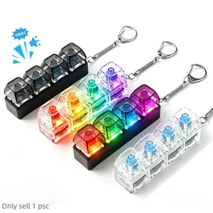 Keyboard Fidget Toy, Keyboard Fidget Keychain 4-in-1 Multifunction Keyboard Decompression Button Finger Clicker Toys,Button Stress Relief Fidget Gifts to Relief Stress,Keyboard Adult Fidget Clicker Toy