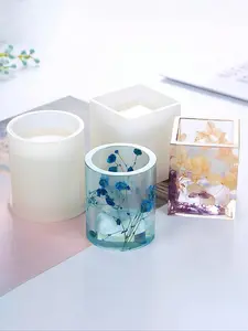 1Pcs DIY Storage Pen Holder Silicone Mold DIY UV Resin Jewelry Mold Craft Mold Jewelry Expoxy Resin Molds for Jewelry Making Tool