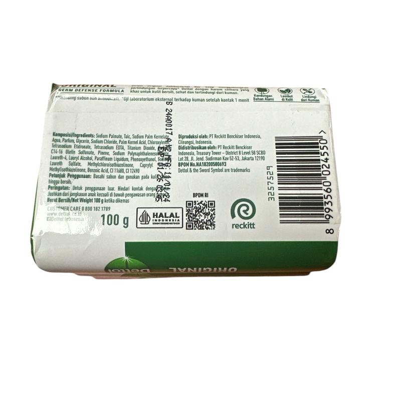 Dettol Anti Bacterial Original Soap 100g - Protects Against Bacteria & Germs with Refreshing Fragrance, 3 Packs of 100g Each Antibacterial