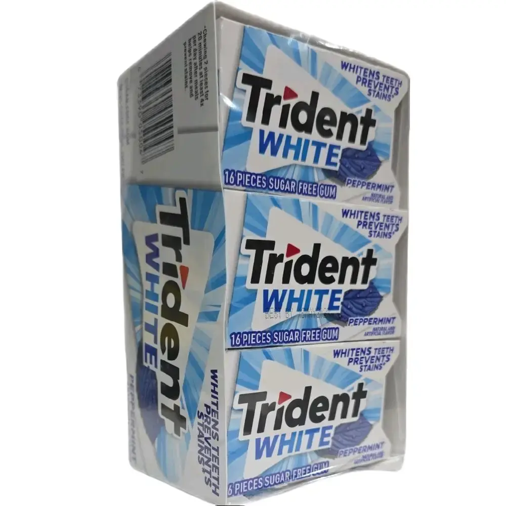 White Peppermint Sugar-Free Gum 12 Count Box 16 Pieces