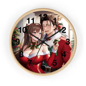 Wall Clock Christmas Style, Anime Couple Clock