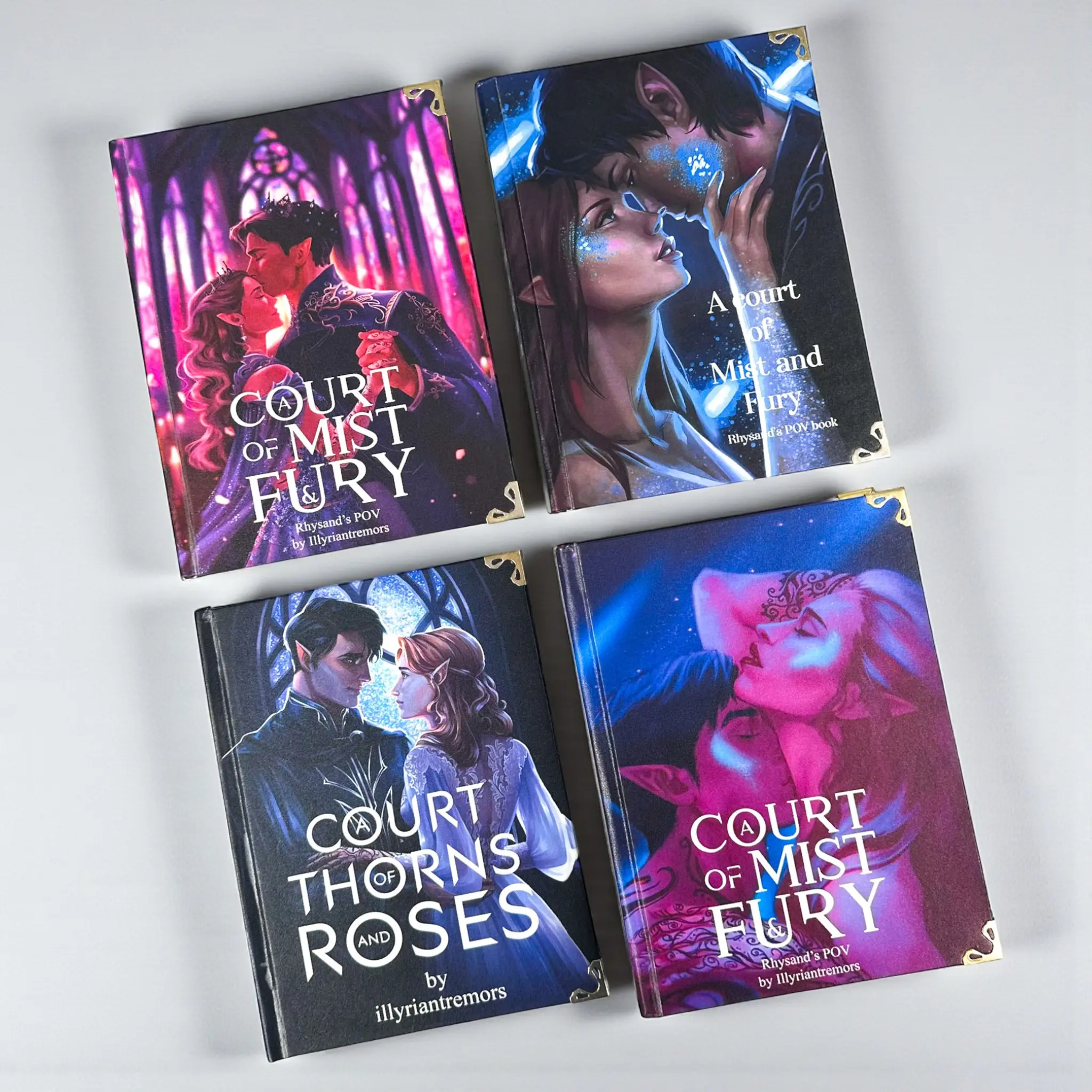 ACOMAF & ACOTAR Rhysand's POV Combo2 – Hardcover Special Edition Books | Fantasy Bookshelf Showcase