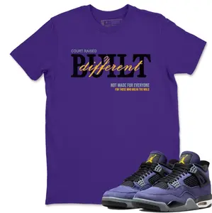 Purple Gold Sneaker Match Tee, Purple Gold 4 Shirt, Streetwear Graphic Shirt, Unisex Outfit T-Shirt, 100% Cotton, Unisex Shirt Gift