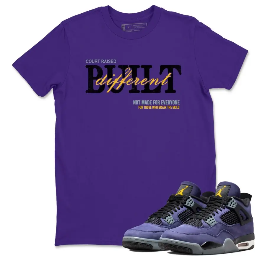 Purple Gold Sneaker Match Tee, Purple Gold 4 Shirt, Streetwear Graphic Shirt, Unisex Outfit T-Shirt, 100% Cotton, Unisex Shirt Gift