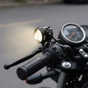 Motorcycle Headlights Red Devil's Eye Fog Lamps Projector White Yellow 12V 24V Super Brighter for Fara Off-road 4X4 ATV SUV UTV