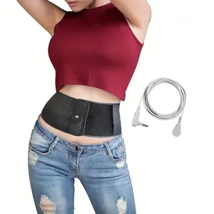 Grounding Belt Band for Men and Women, Breathable Lumbar Support with Conductive Carbon Leatherette, Relieve Pain and Improve Sleep