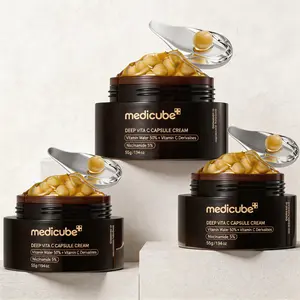 Mild Medicube Deep Vita C Capsule Cream, Low-Irritant Vitamin C & Niacinamide Moisturizer for Sensitive Uneven Skin