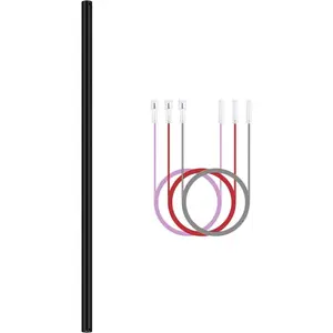 48 Inch Ceiling Fan Extension Rod Downrod with Wires, Black Unthreaded Long Downrod Extension Pole for Ceiling Fan