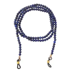 Lapis Lazuli stone beaded eyeglass chain holder