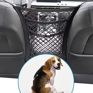 3-Layer  Mesh Organizer,  and  Pet Barrier, Seat  Net Bag Holder, Storage Organizer, Cargo Tissue Handbag Purse Holder, Driver Storage Netting Pouch