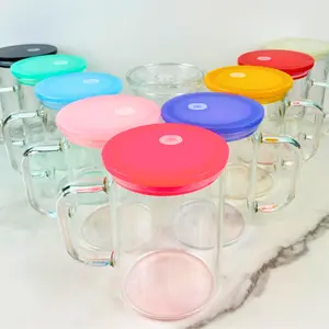 15 oz Clear Glass MUG, Wholesale cups, Drinkware, Reusable Cup, Coffee Mug, Glassware