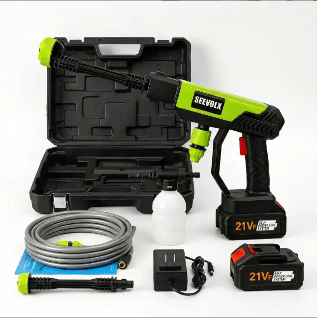 21V Cordless Pressure Washer with Car Wash Jet - Portable, Cordless Freedom, Jet Spray for Car Cleaning, Patio Maintenance, Automotive & Outdoor Use