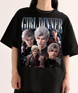 Love And Deepspace Sylus Girl Dinner Retro T-Shirt Sweatshirt Hoodie Fabric Womenswear